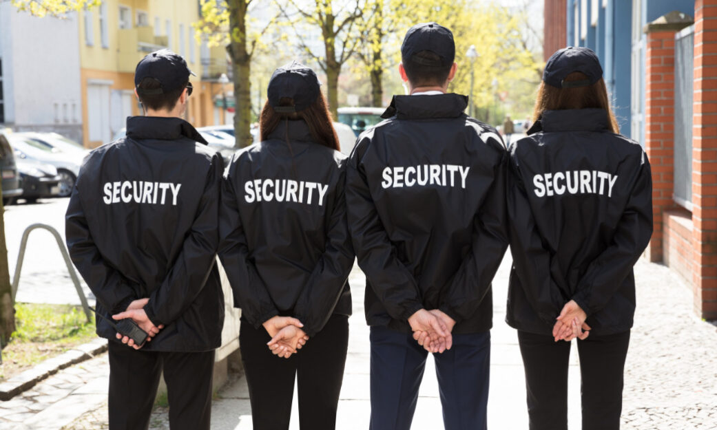 agents de gardiennage agents de gardiennage de dos