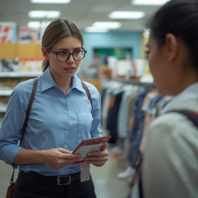 Un inspecteur de magasin surprend une voleuse